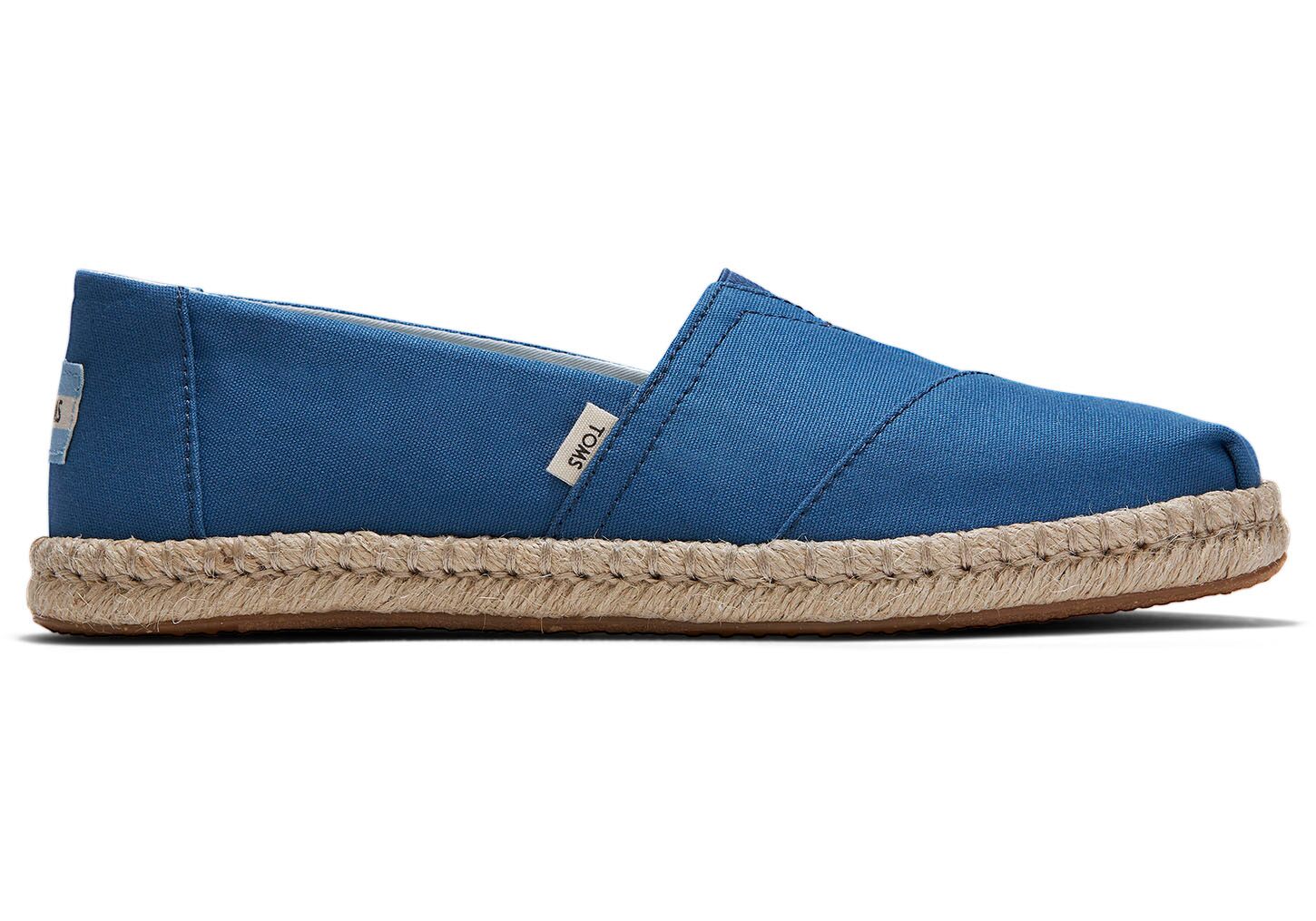 Toms Plant Dye Canvas - Womens Alpargata Espadrilles - Indigo - NZ - 410623YEB